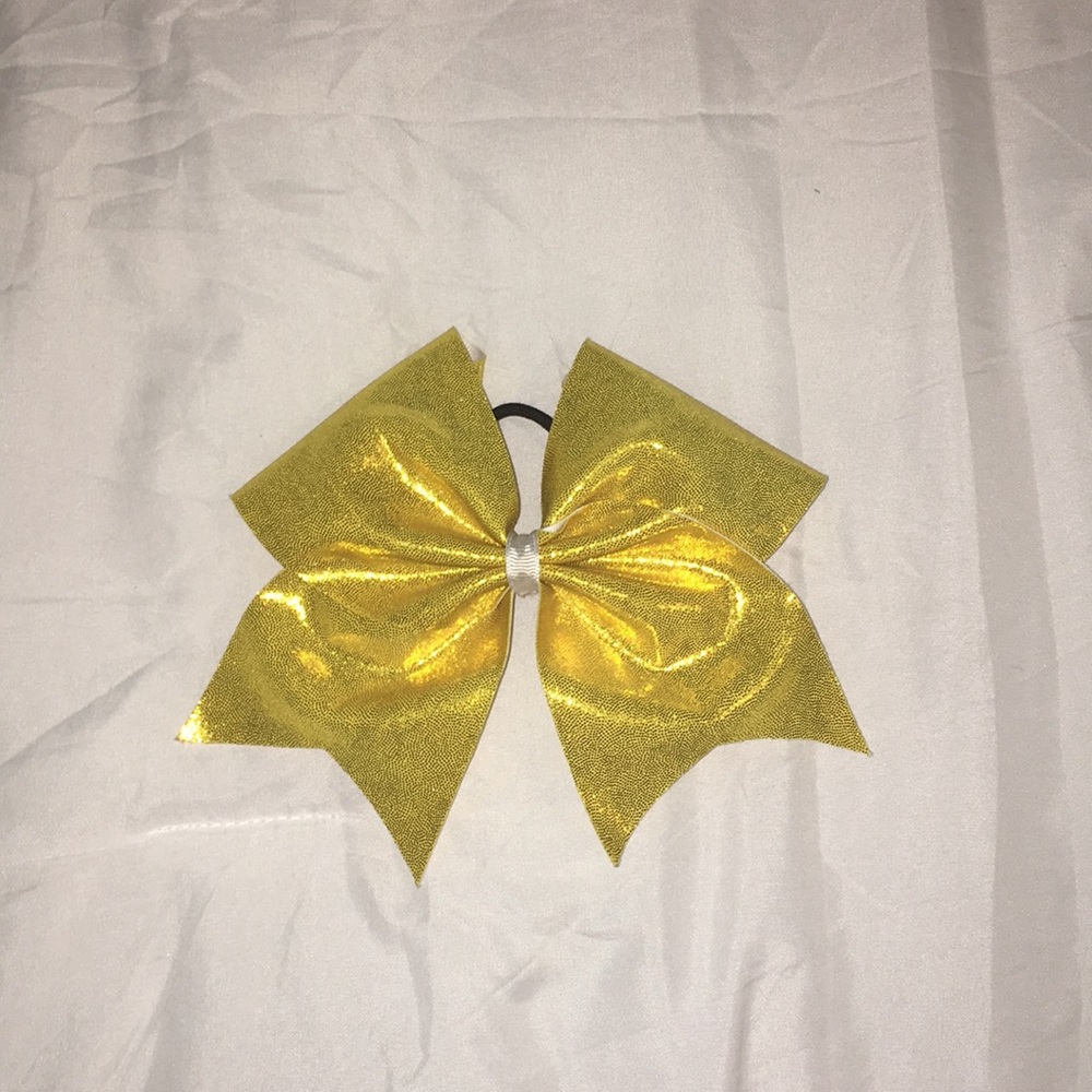 Gold Cheer Bow